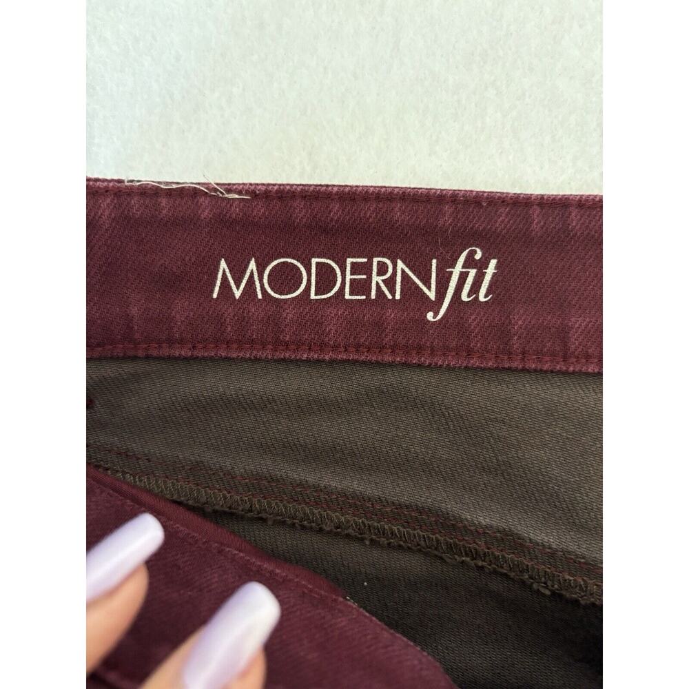 Ann Taylor Modern Fit Jeans Size 10 Purple‎ & Black Straight Stretch Denim (b1) - Picture 7 of 7